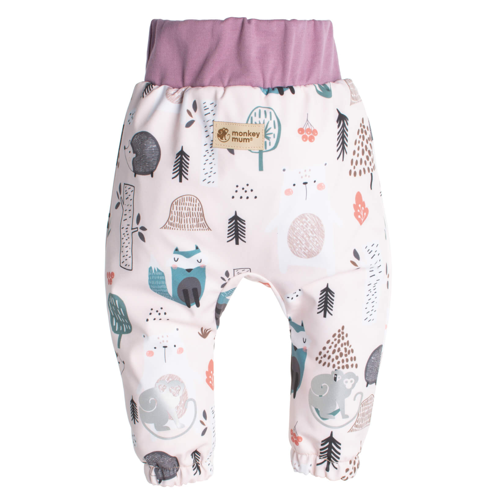 Pantaloni softshell per bambini con membrana Monkey Mum® - Animaletti del giorno