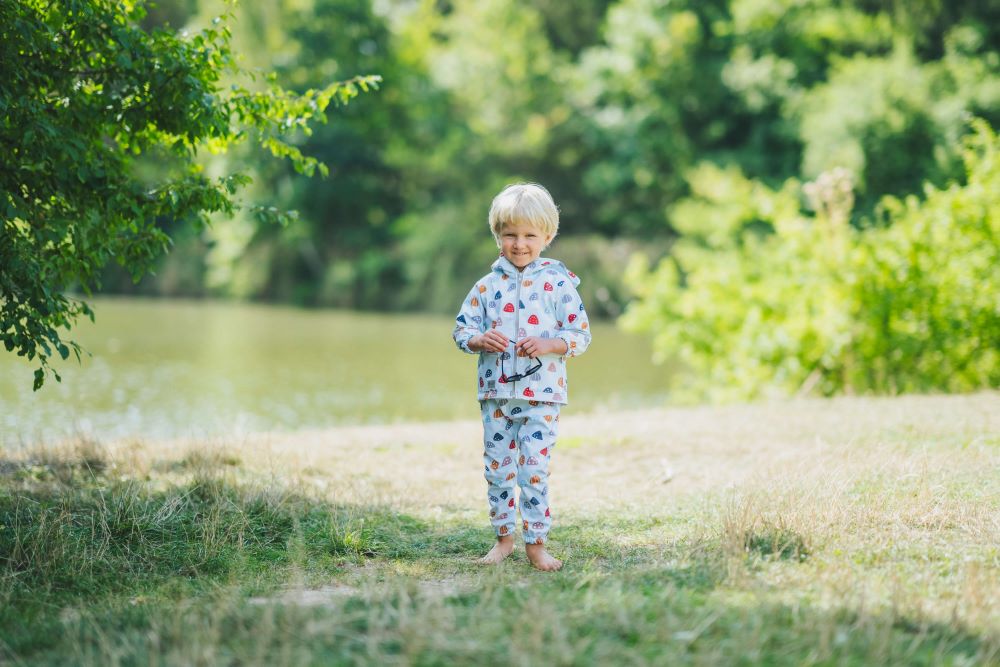 Pantaloni softshell per bambini con membrana Monkey Mum® - Amanite variopinte