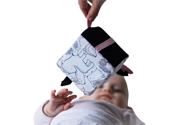MyMoo Cubo sensoriale Busy cube - Animali di bosco/roso
