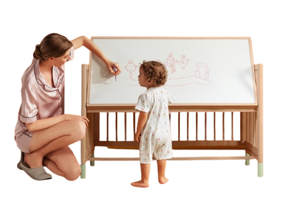 Lettino per bambini 3in1 - Massello - 120x60 cm