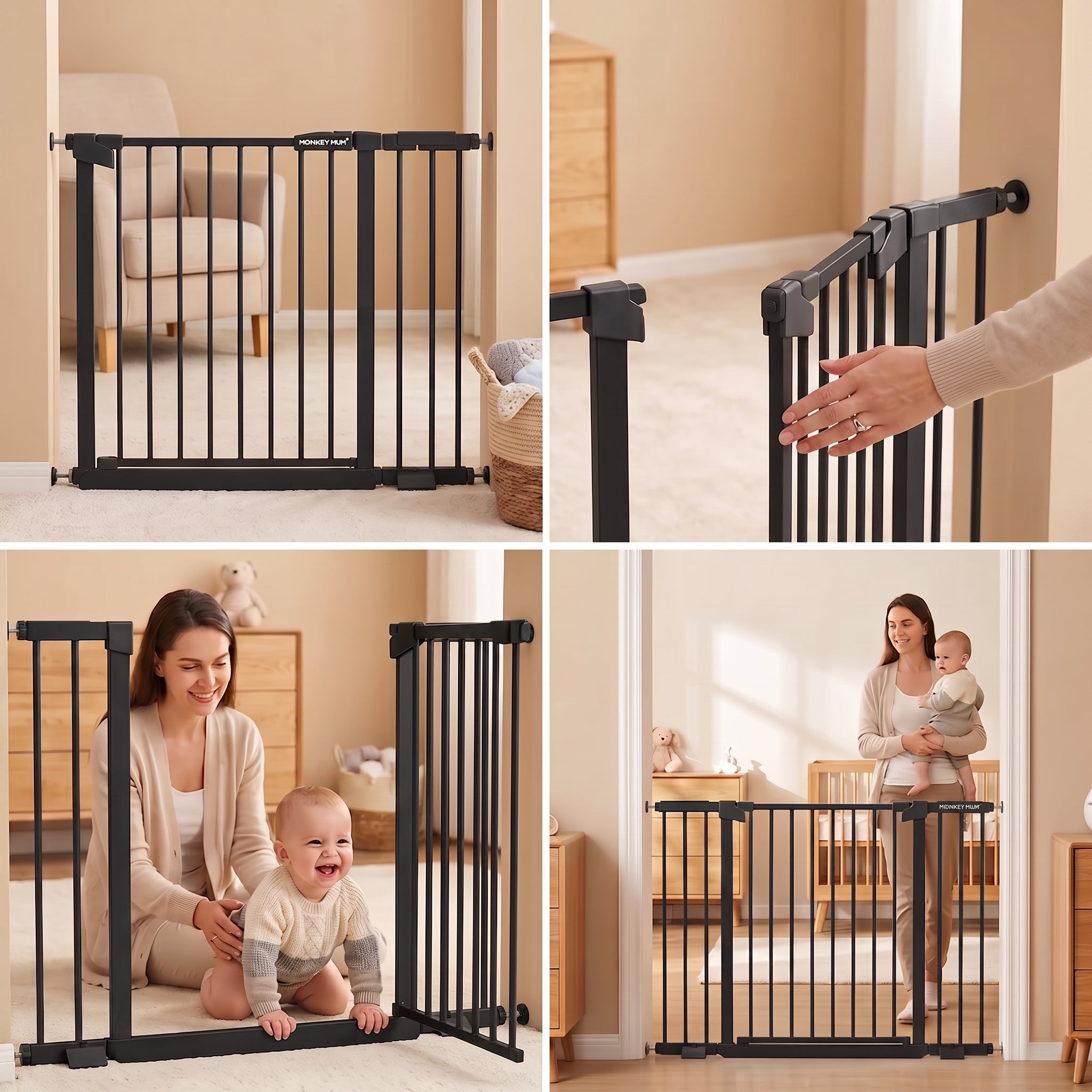 Barriera di sicurezza Monkey Mum® – Nera