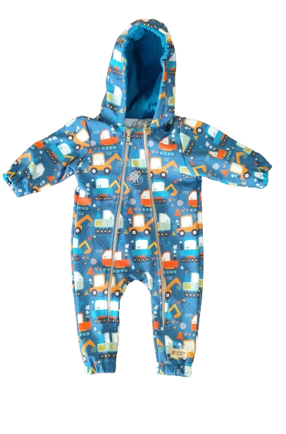 Monkey Mum® Tuta softshell con membrana – Cantiere giocoso - tag. 62/68, 74/80