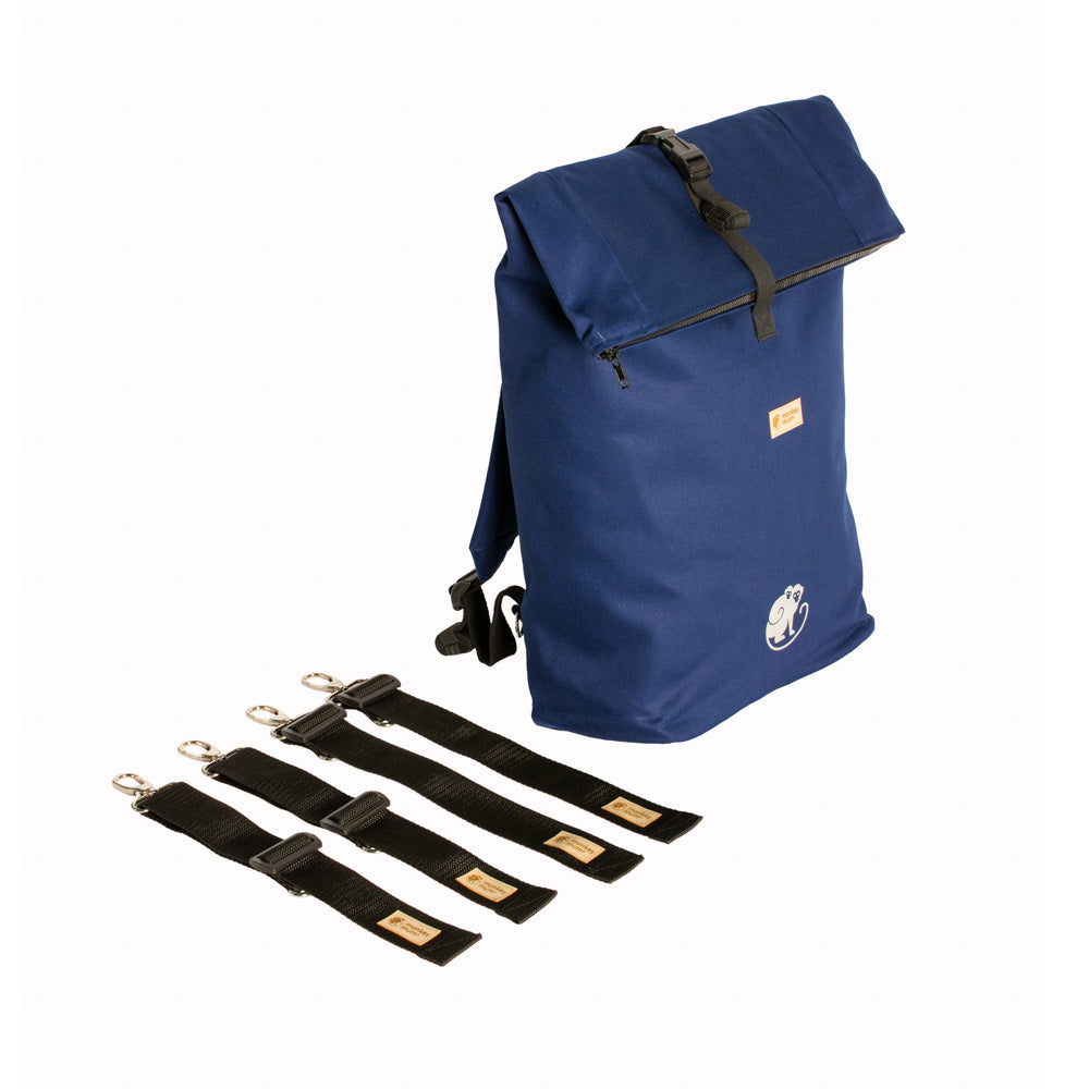 Monkey Mum® Zaino integrato in twill per il marsupio Carrie - Blu navy