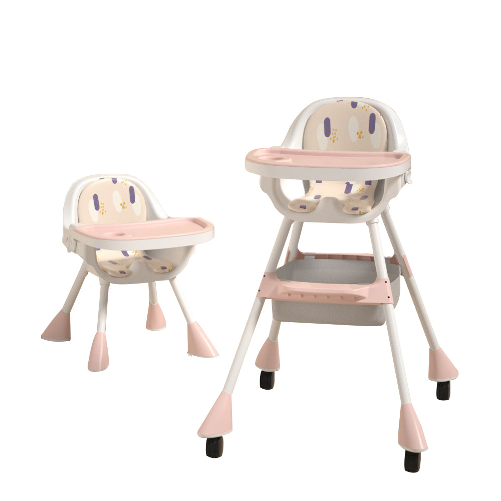 Seggiolone per bambini 2in1 Simple - Cherry Blossom Pink - aperto