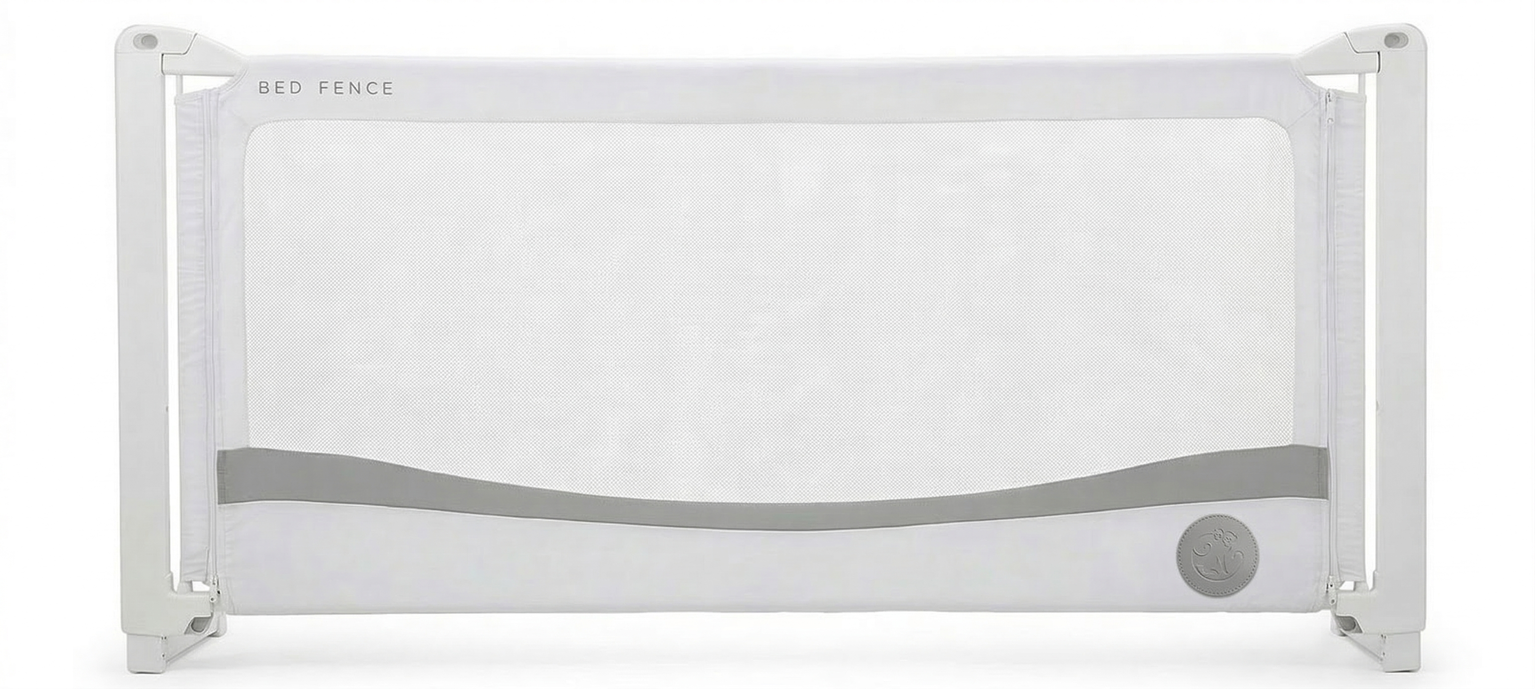 Barriera per letto Monkey Mum® Premium - grigio chiaro - aperta