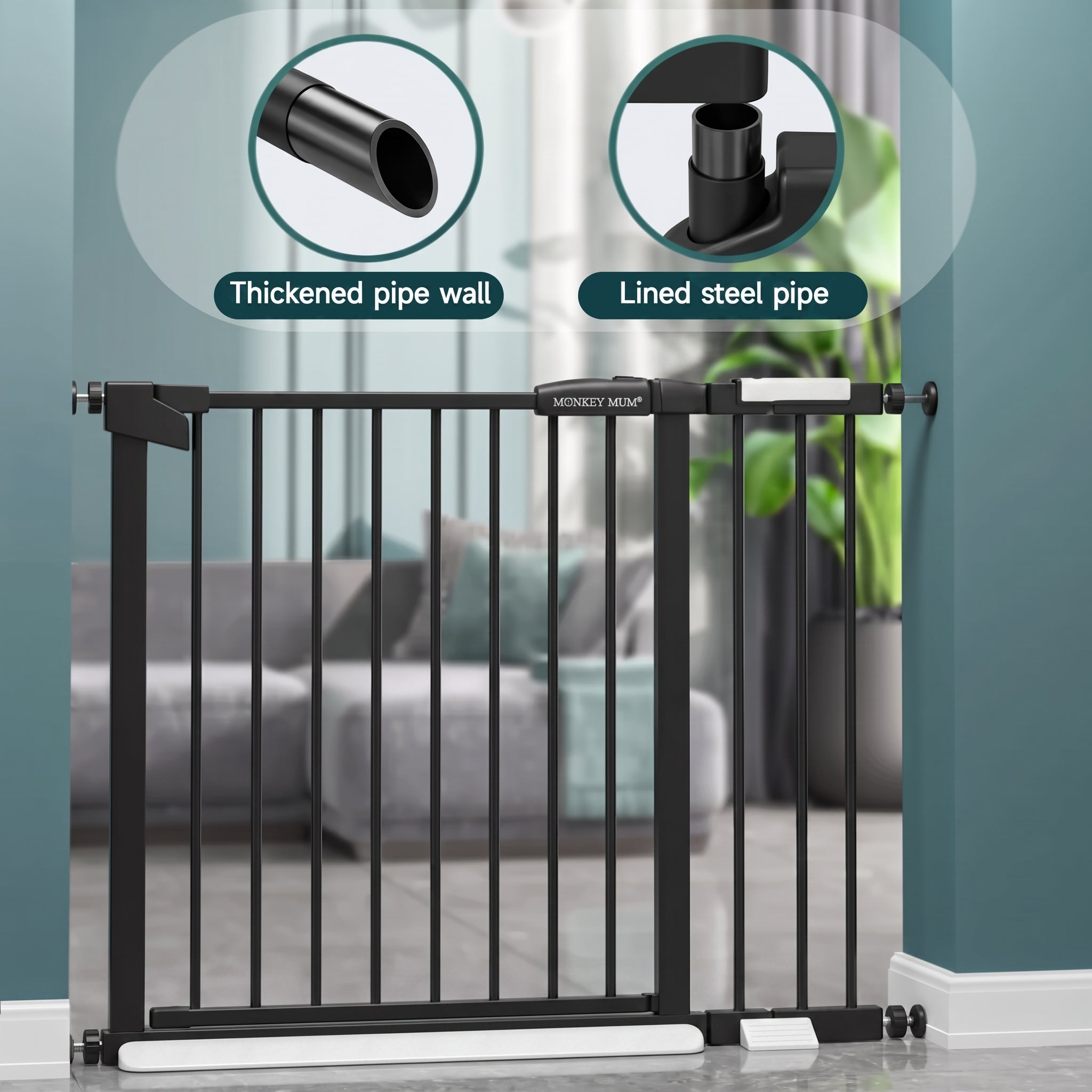 Barriera di sicurezza Monkey Mum® – Nera