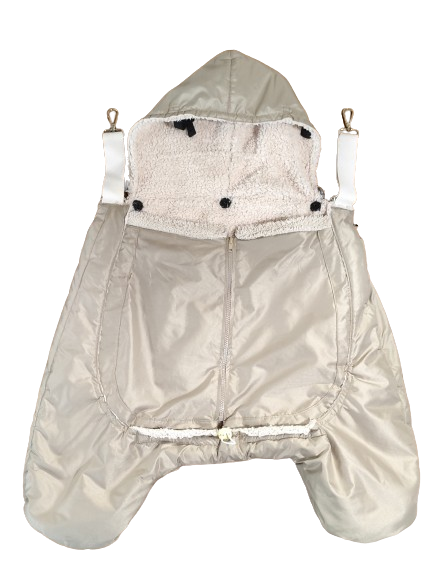 Monkey Mum® Sacco riscaldante in tessuto impermeabile con pile teddy per marsupio o passeggino Carrie - seconda scelta - Beige - Piccolo