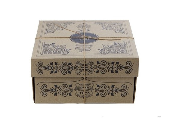 Wooden Story piatto di selezione con forme geometriche XL - Arcobaleno