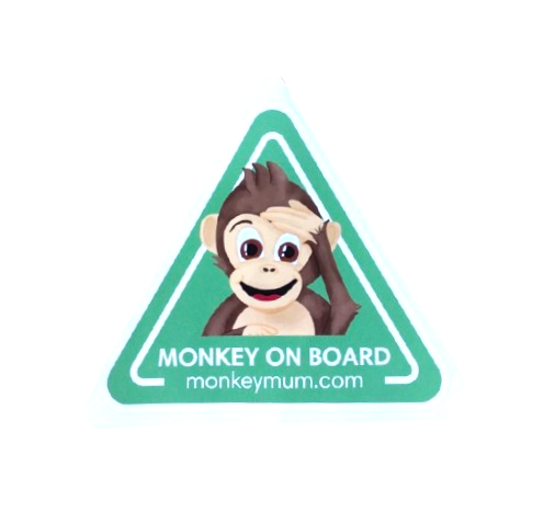 Adesivo per auto Monkey Mum® - Verde