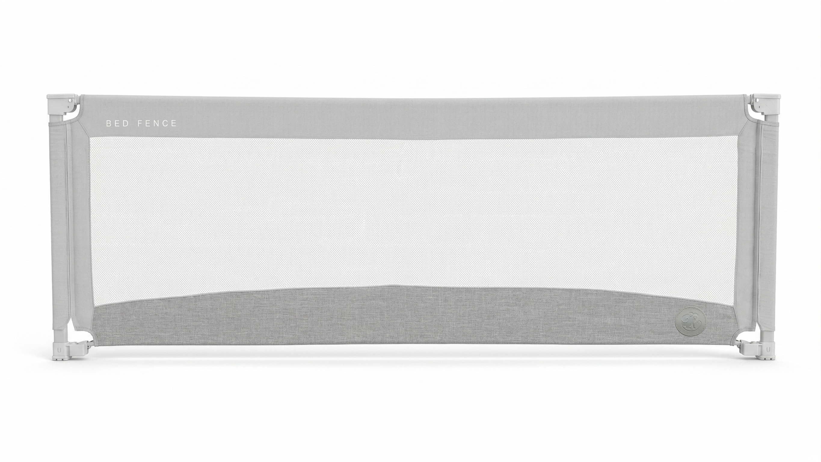 Barriera per letto Monkey Mum® Economy - grigio chiaro - aperta