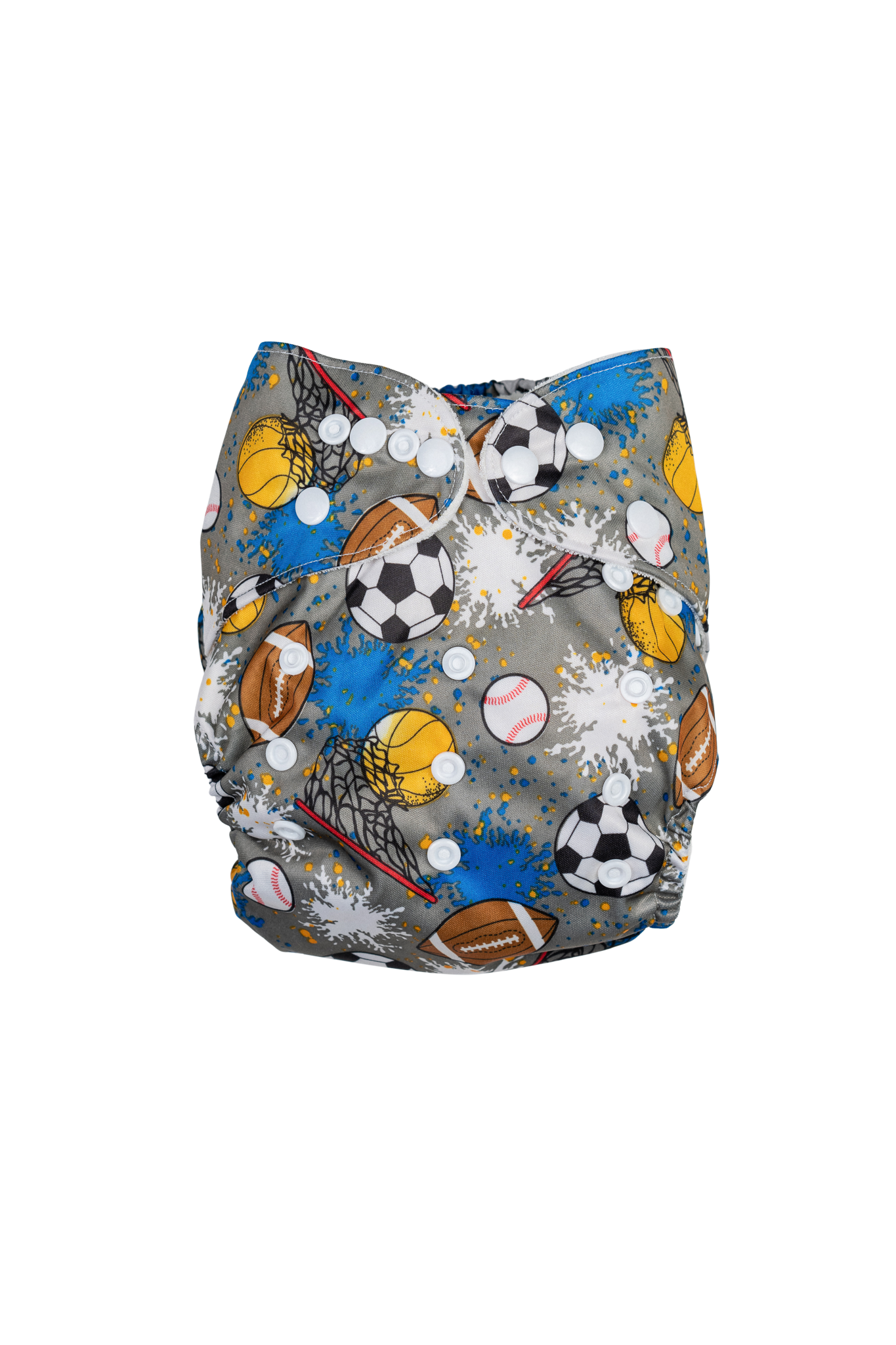 Pannolino lavabile in bambù evolutivo - Rotolare con il pallone