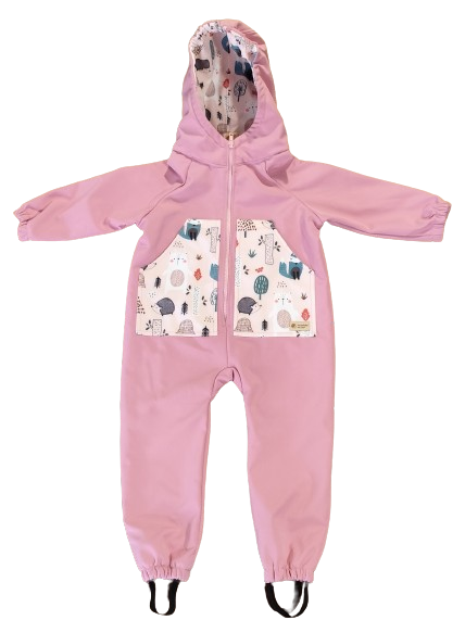 Monkey Mum® Tutina softshell con membrana – Animaletti di zucchero - dim. 98/104, 110/116