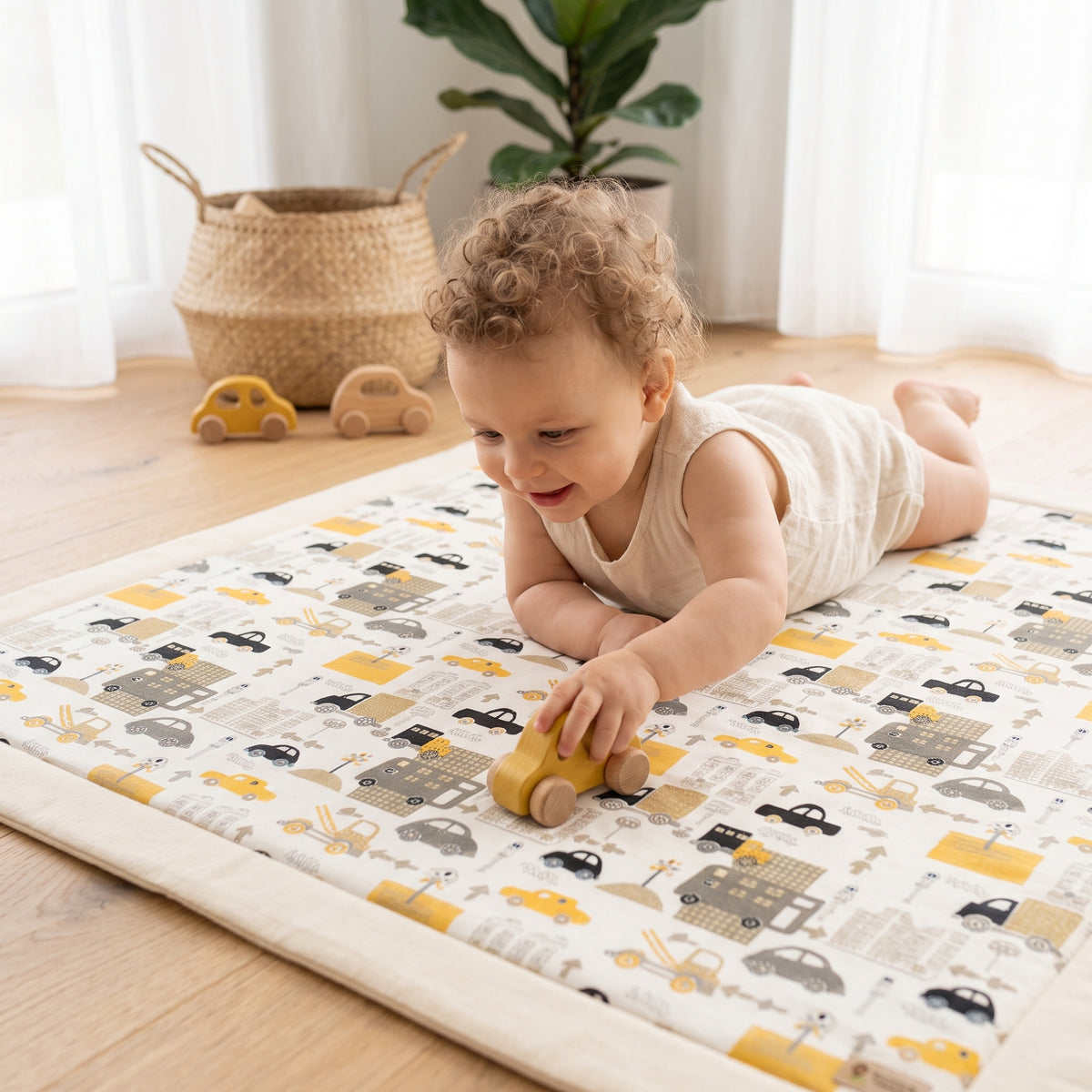 Tappeto gioco Monkey Mum® - Trasporti urbani
