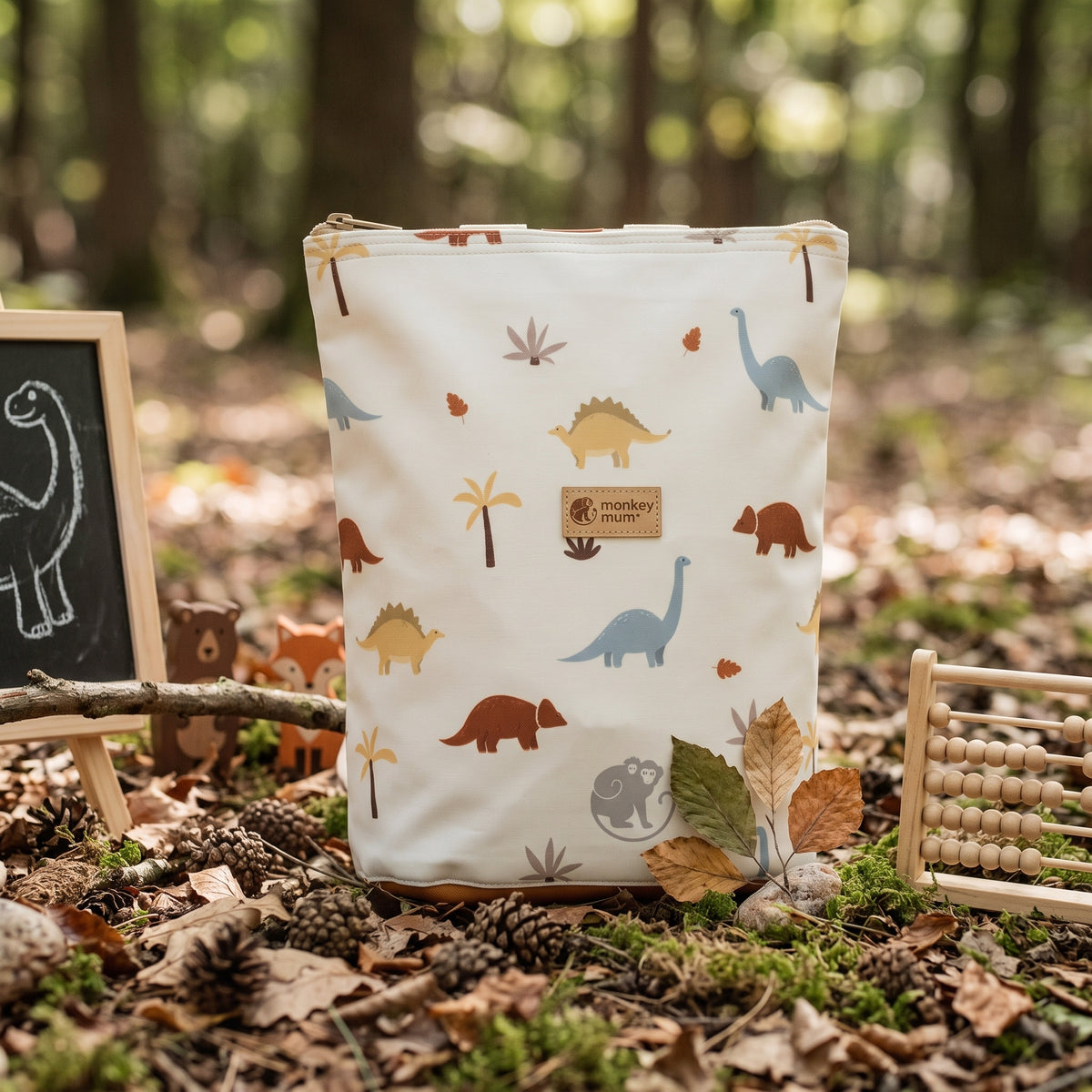 Zainetto softshell per bambini Monkey Mum® - Storia di dinosauri