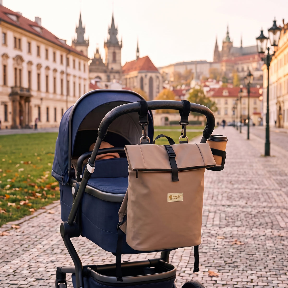 Monkey Mum® Zaino in softshell per passeggino – Safari Tour