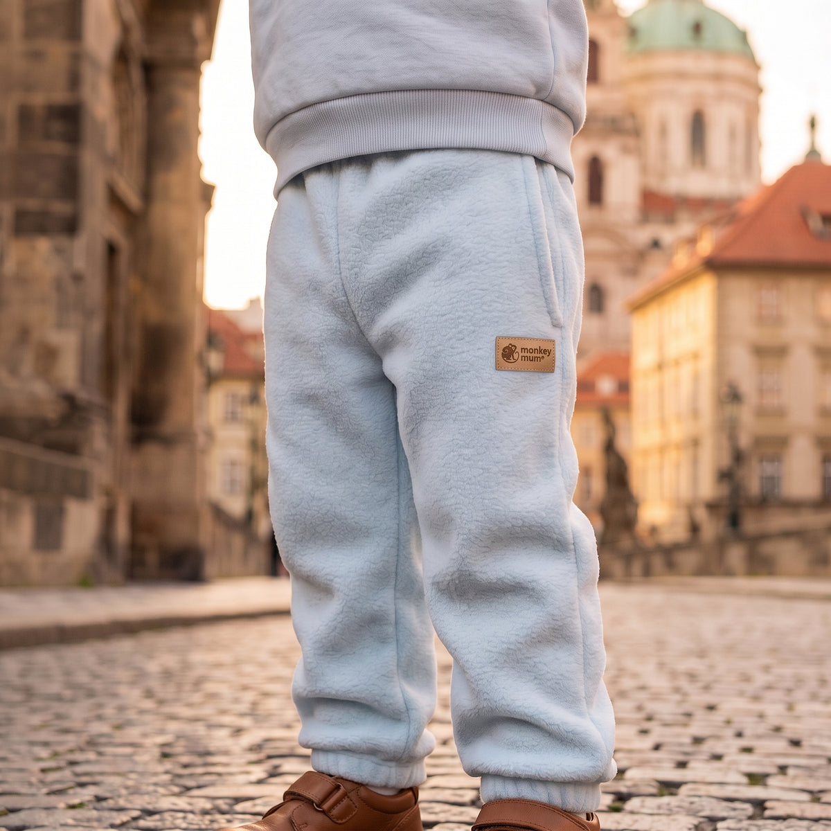 Monkey Mum® Pantaloni in pile - Azzurri