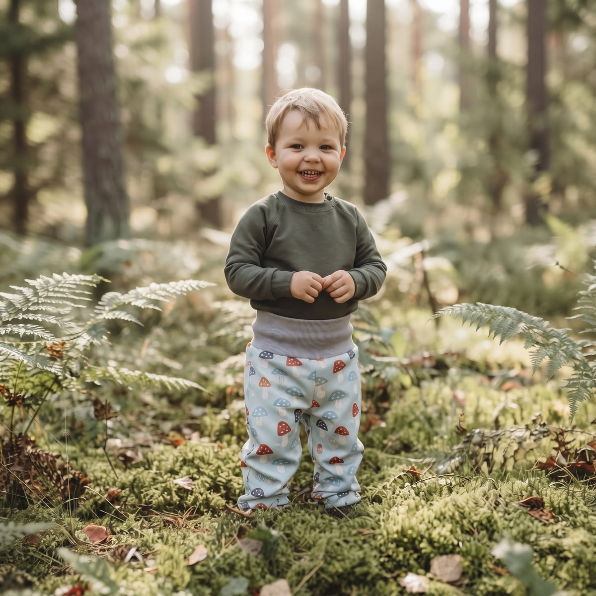 Pantaloni softshell evolutivi per bambini con membrana Monkey Mum® - Amanite multicolori