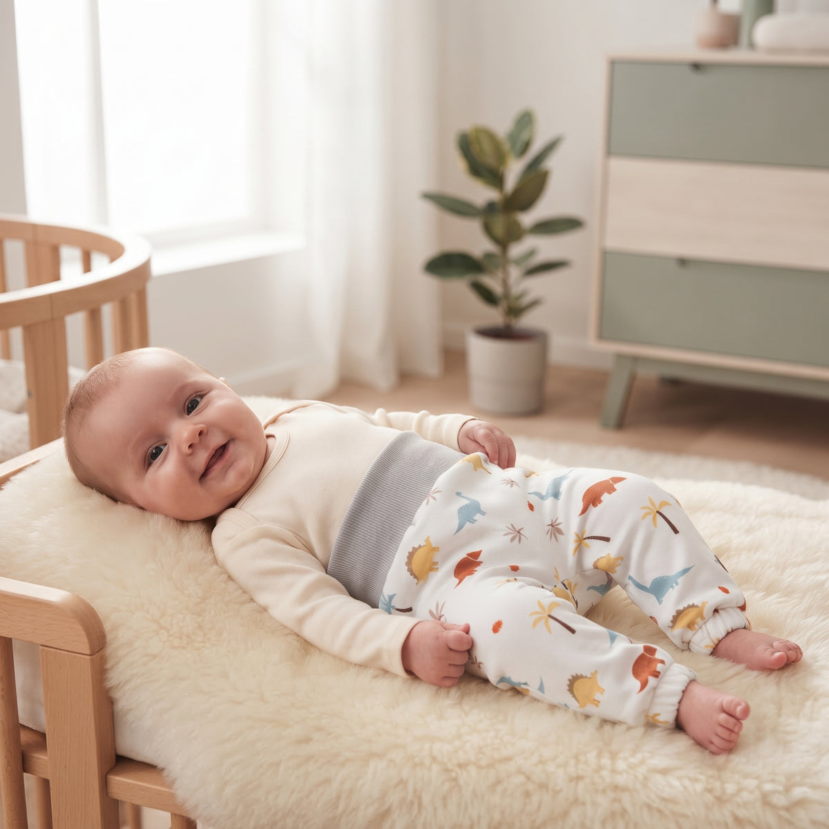 Pantaloni softshell per bambini con membrana Monkey Mum® - Storia dei dinosauri