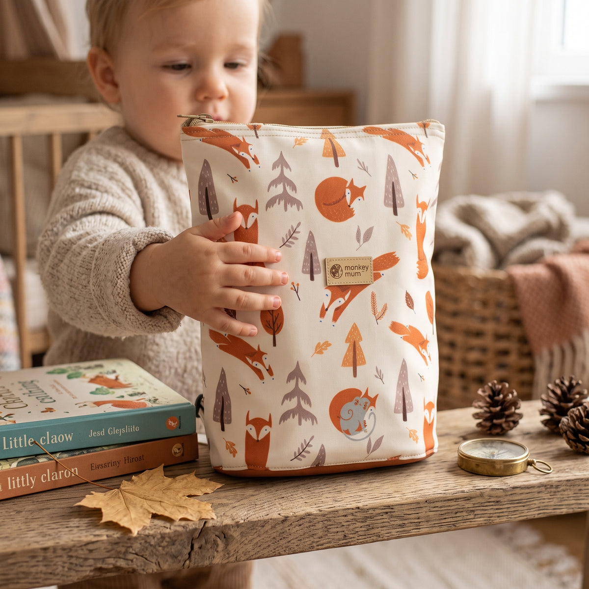 Zainetto softshell per bambini Monkey Mum® - Giochi di volpi