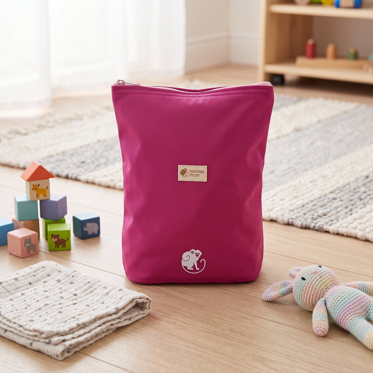 Zainetto softshell per bambini Monkey Mum® - Lampone succoso
