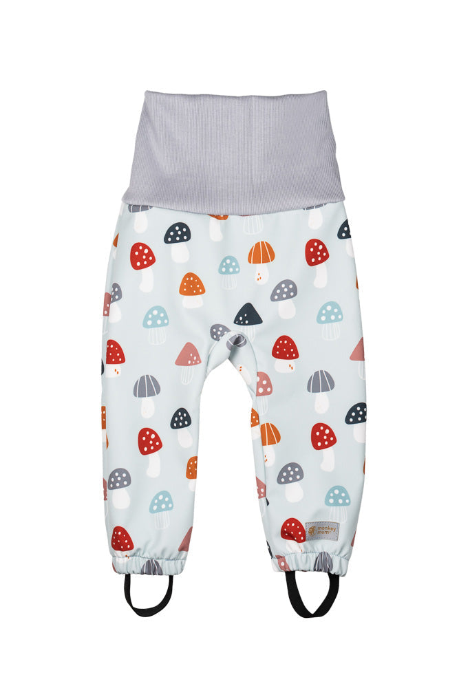 Pantaloni softshell evolutivi per bambini con membrana Monkey Mum® - Amanite multicolori