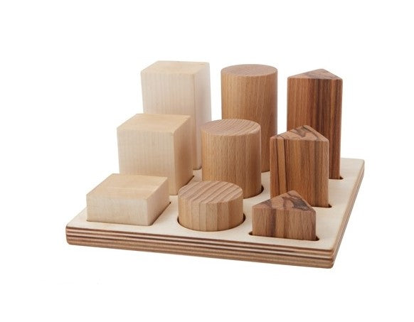 Wooden Story piatto di selezione con forme geometriche XL - Naturale