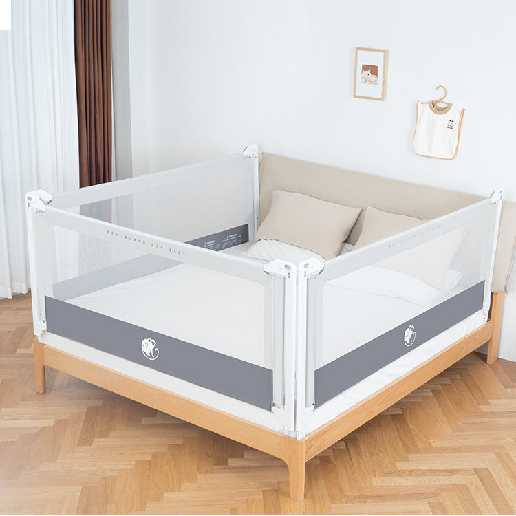Barriera per letto Monkey Mum® Popular - grigio chiaro - aperta