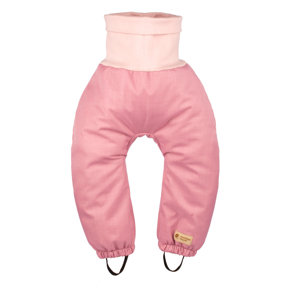 Pantaloni softshell invernali crescenti per bambini con pile Monkey Mum® - Pecorellina rosa