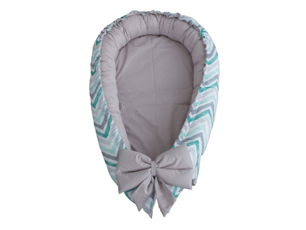 Nido neonati - Zigzag Mint Grey