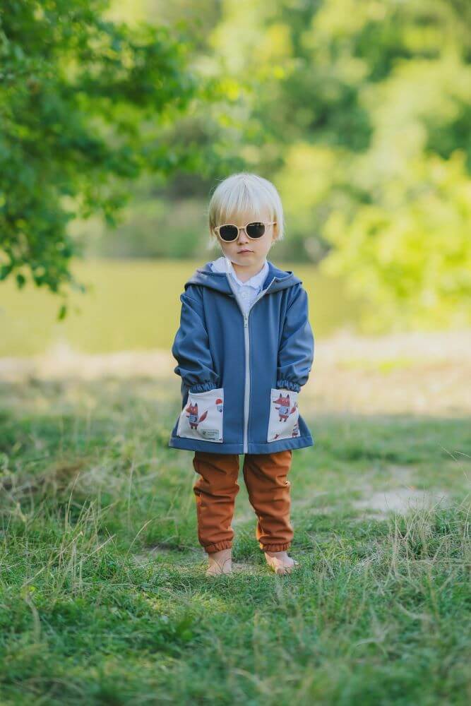 Pantaloni softshell per bambini con membrana Monkey Mum® - Foglie autunnali