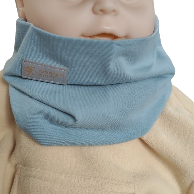 Scaldacollo Monkey Mum® - Azzurro chiaro