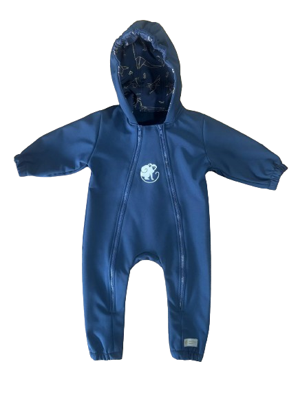 Monkey Mum® Tutina softshell con membrana –Cielo dei dinosauri - dim. 62/68, 74/80