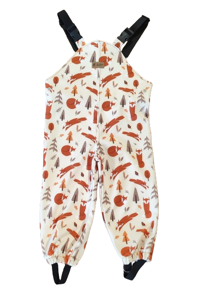 Monkey Mum® Pantaloni salopette softshell con membrana - Giochi di volpe