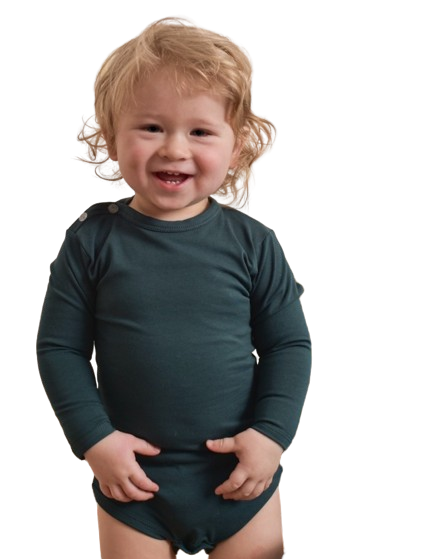 Body neonato a manica lunga - verde bottiglia - taglia 62