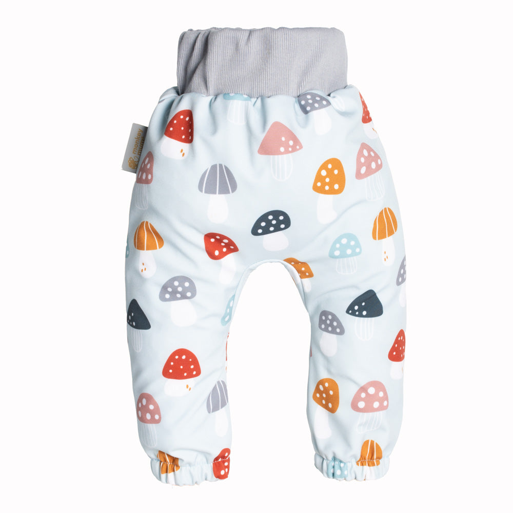 Pantaloni softshell per bambini con membrana Monkey Mum® - Amanite variopinte