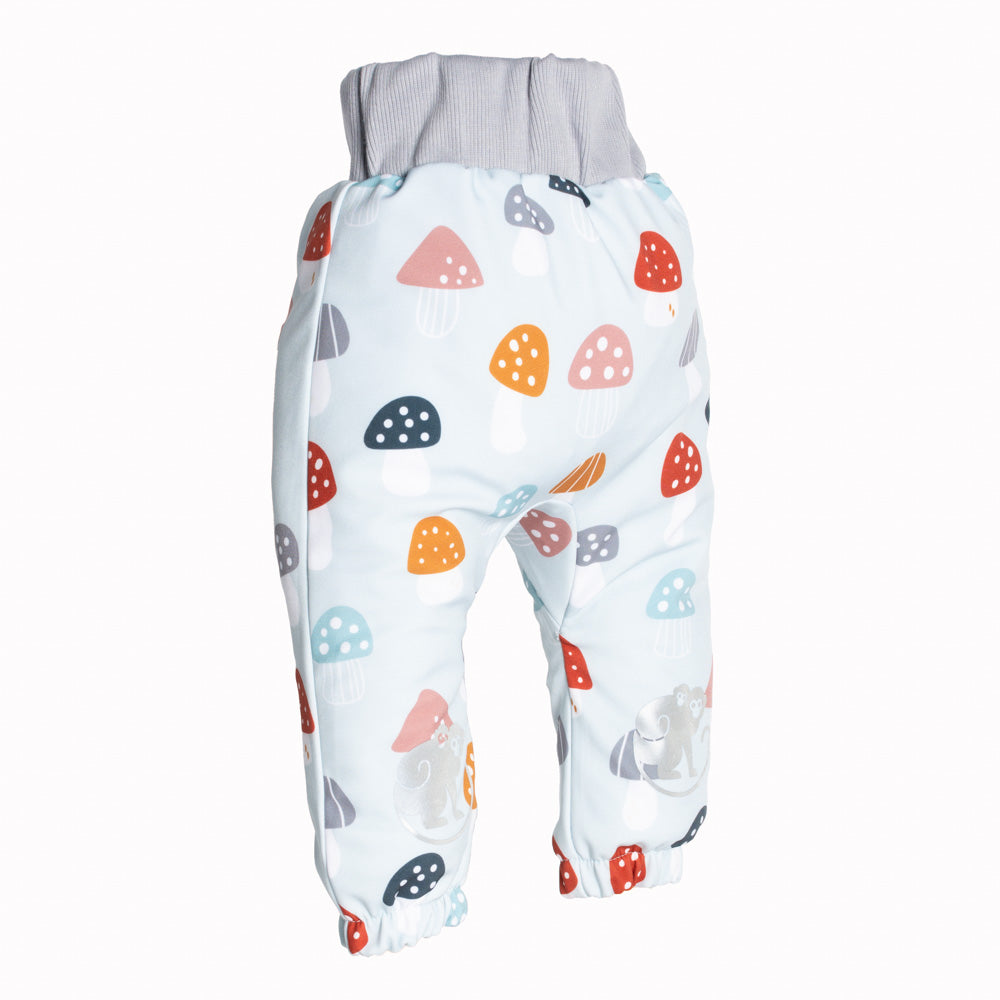 Pantaloni softshell per bambini con membrana Monkey Mum® - Amanite variopinte