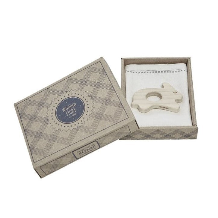 Wooden Story Gioco dentizione - Coniglietto con fazzoletto
