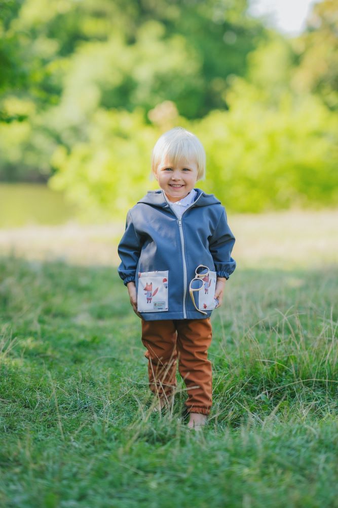 Giacca softshell per bambini con membrana Monkey Mum® - Misteriosa gita con la volpe