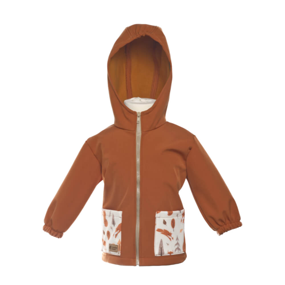 Giacca softshell per bambini con membrana Monkey Mum® - Foglie autunnali
