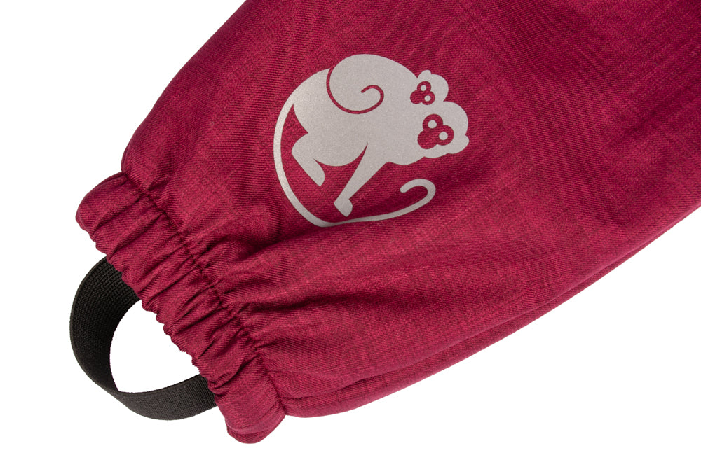 Pantaloni softshell invernali crescenti per bambini con pile Monkey Mum® - Cappuccetto rosso vinaccia