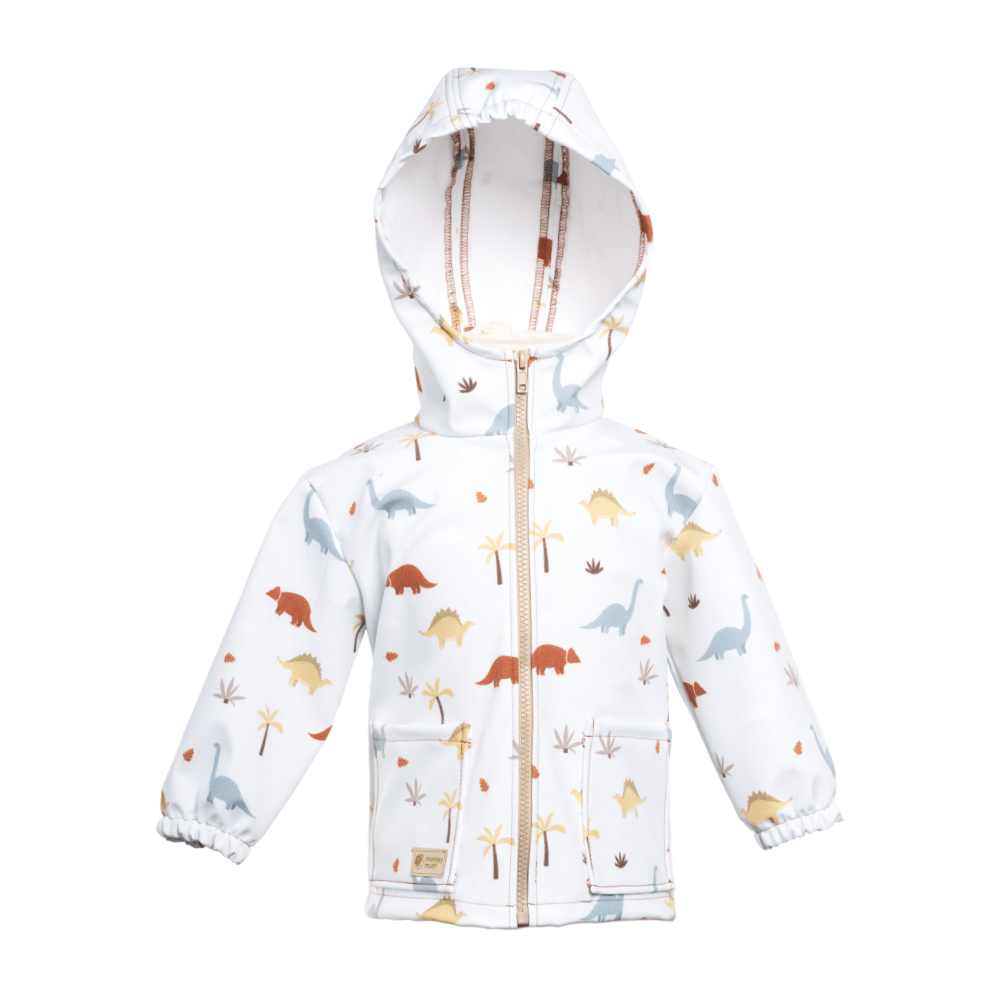 Giacca softshell per bambini con membrana Monkey Mum® - Storia di dinosauri