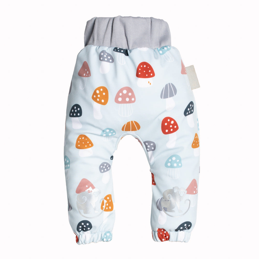 Pantaloni softshell per bambini con membrana Monkey Mum® - Amanite variopinte