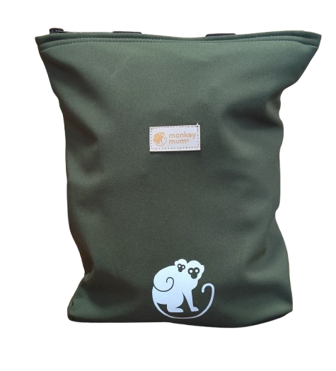 Zainetto softshell per bambini Monkey Mum® - Verde scuro