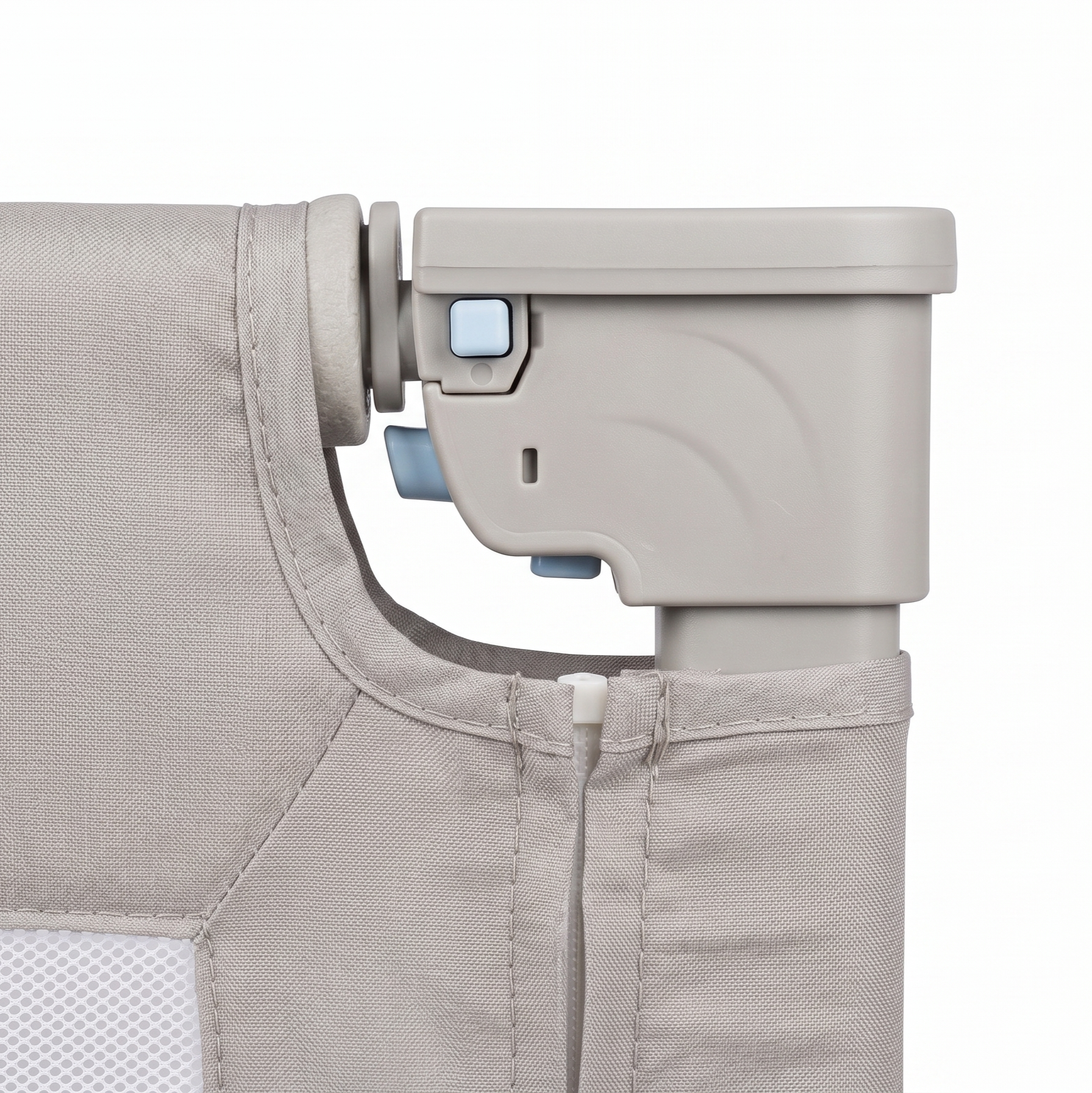 Barriera per letto Monkey Mum® Economy - grigio chiaro - aperta