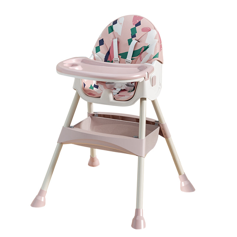Seggiolone per bambini 2in1 Comfort - Rosa Ornamento - aperto