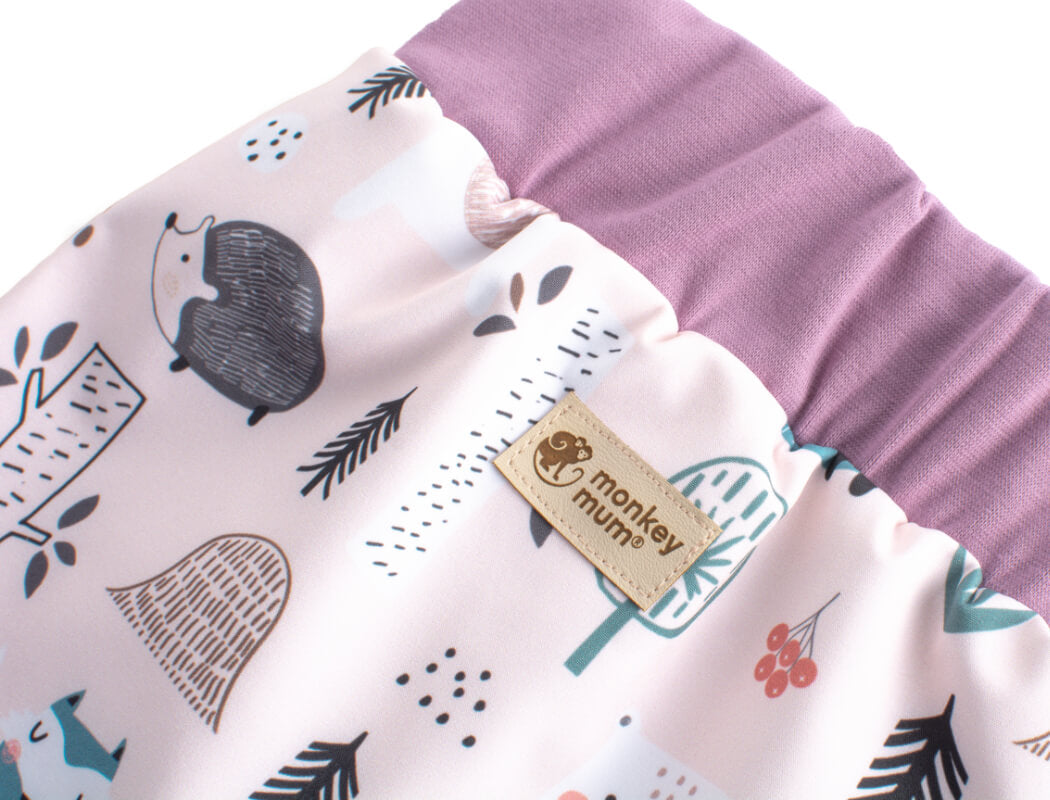 Pantaloni softshell per bambini con membrana Monkey Mum® - Animaletti del giorno