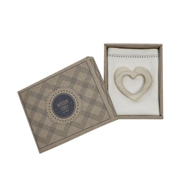 Wooden Story mini Gioco dentizione - Cuore con fazzoletto
