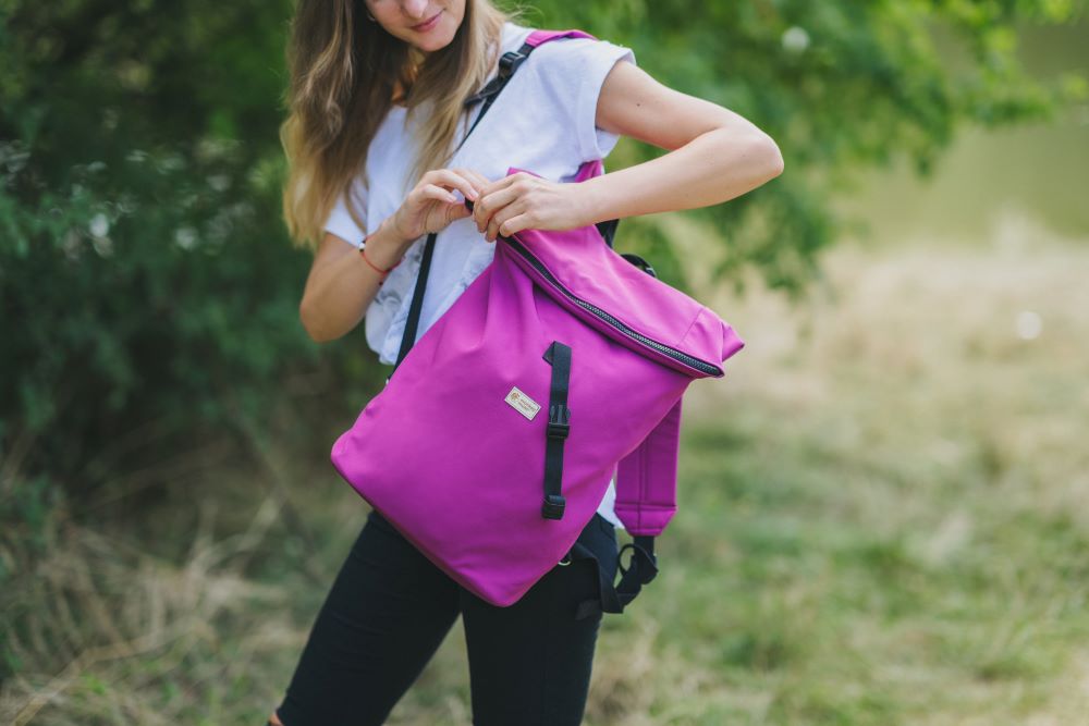 Monkey Mum® Zaino integrato in softshell per il marsupio Carrie - Lampone succoso