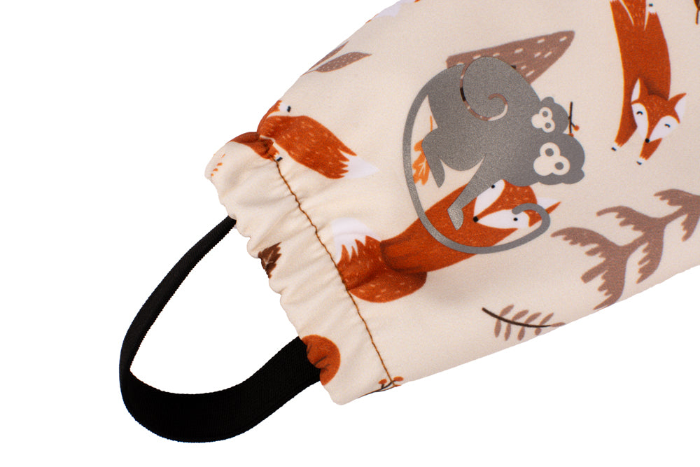 Pantaloni softshell evolutivi per bambini con membrana Monkey Mum® - Giochi di volpi