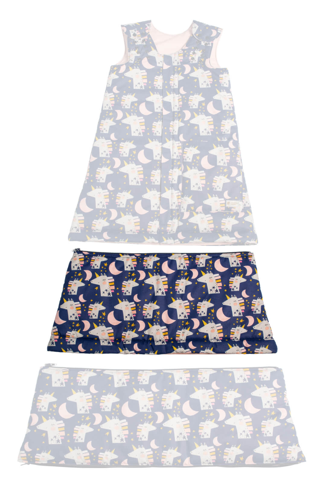 Sacco nanna estivo evolutivo Monkey Mum® 0 - 4 anni - secondo pezzo aggiuntivo del set - Unicorno celeste